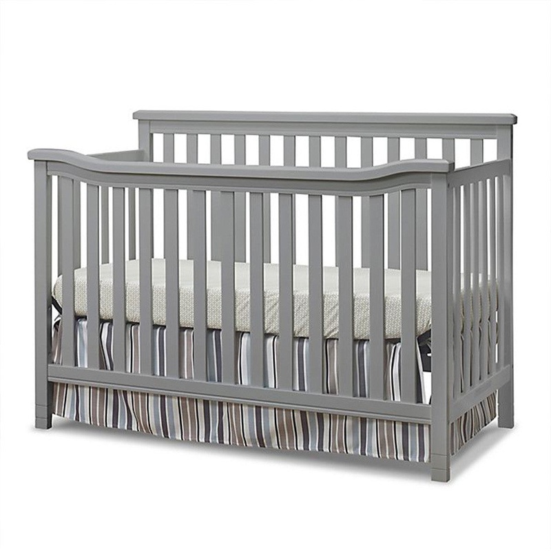 Sorelle Berkley Flat Top Crib in Weathered Gray