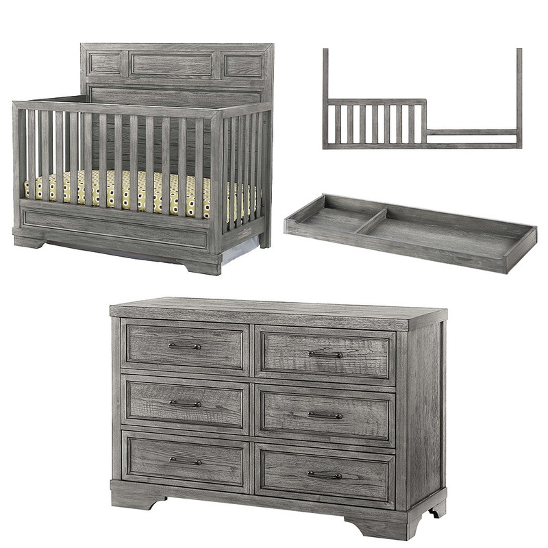 Foundry Complete Nursery Collection Brushed Pewter