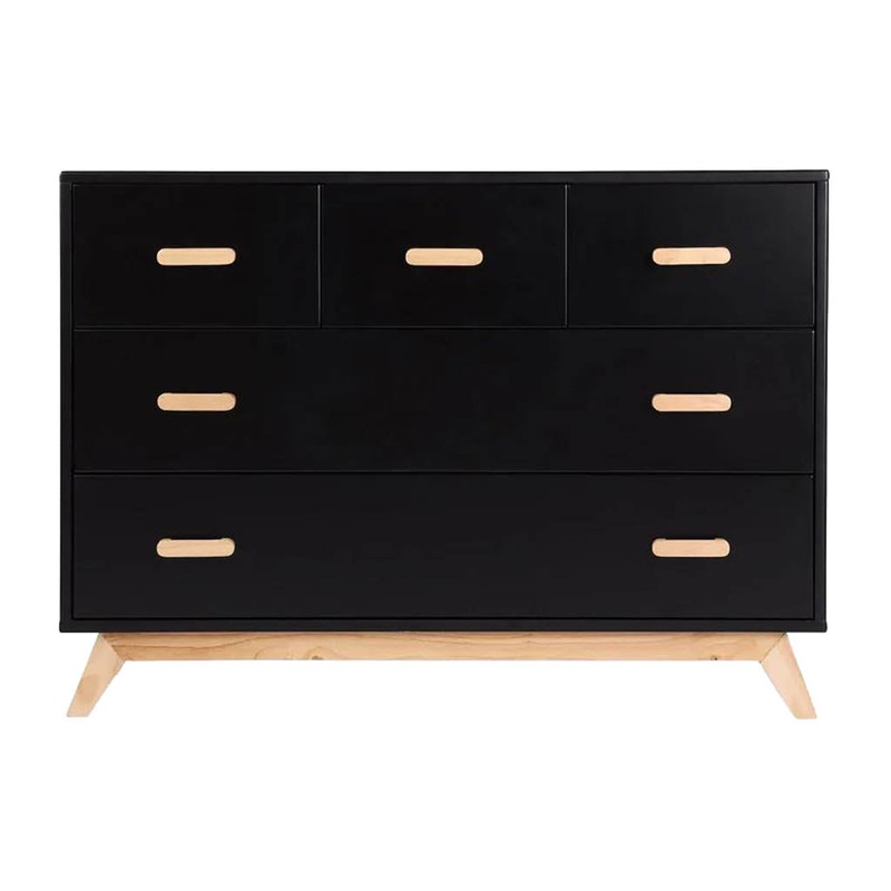 DaDaDa Soho 5-Drawer Nursery Dresser Black / Natural