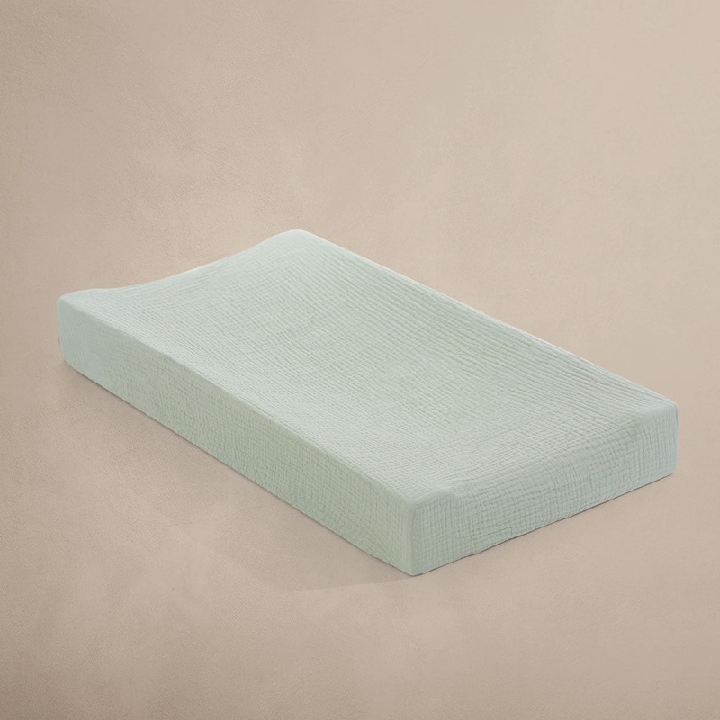 Oilo Fable Changing Pad Cover- Sea Moss Organic 4 Way Muslin