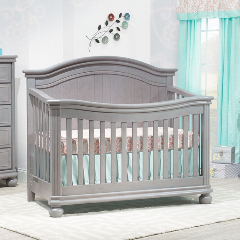 Sorelle Finley 4 in 1 Convertible Crib in Stone Grey