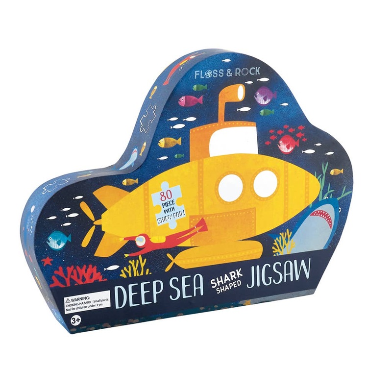 80pc “Shark” Shaped Jigsaw with Shaped Box – Deep Sea