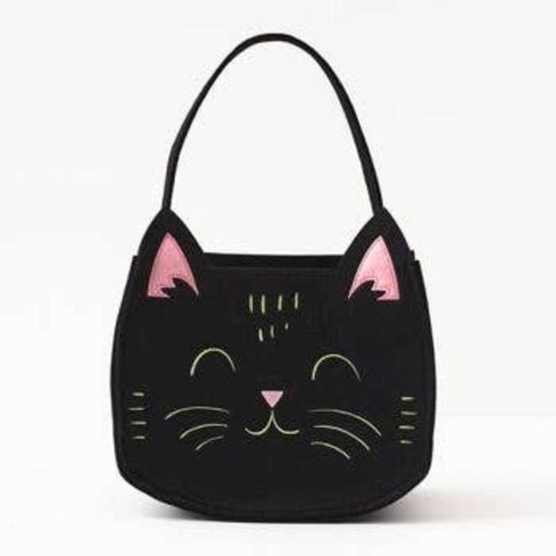 Black Cat Felt Tote