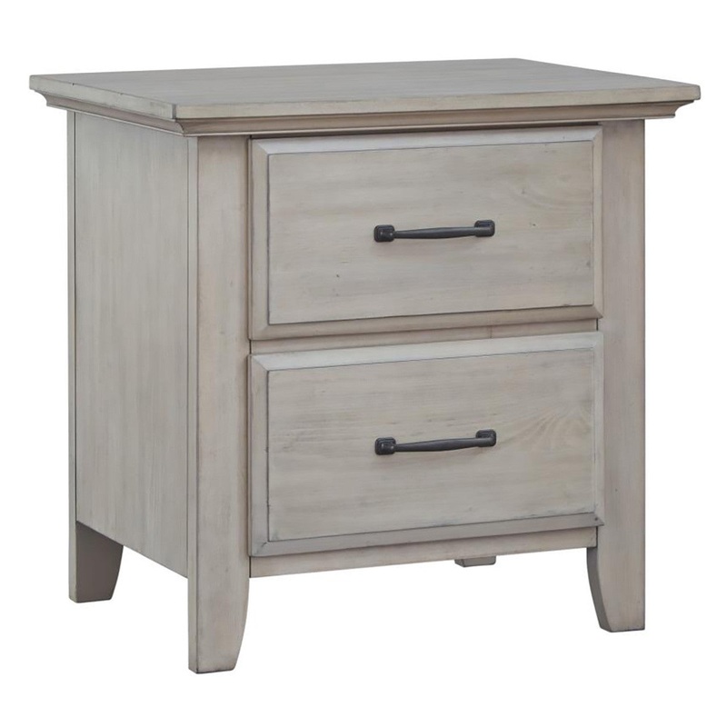 Soho Baby Chandler 2 Drawer Nightstand in Stone Wash