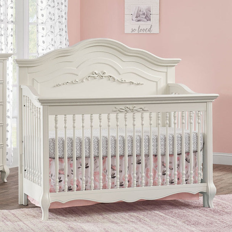 Oxford Emily 4-in-1 Convertible Crib in Pearl White