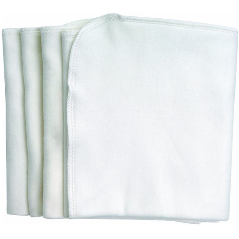 Under The Nile 4 Burp Cloths – White