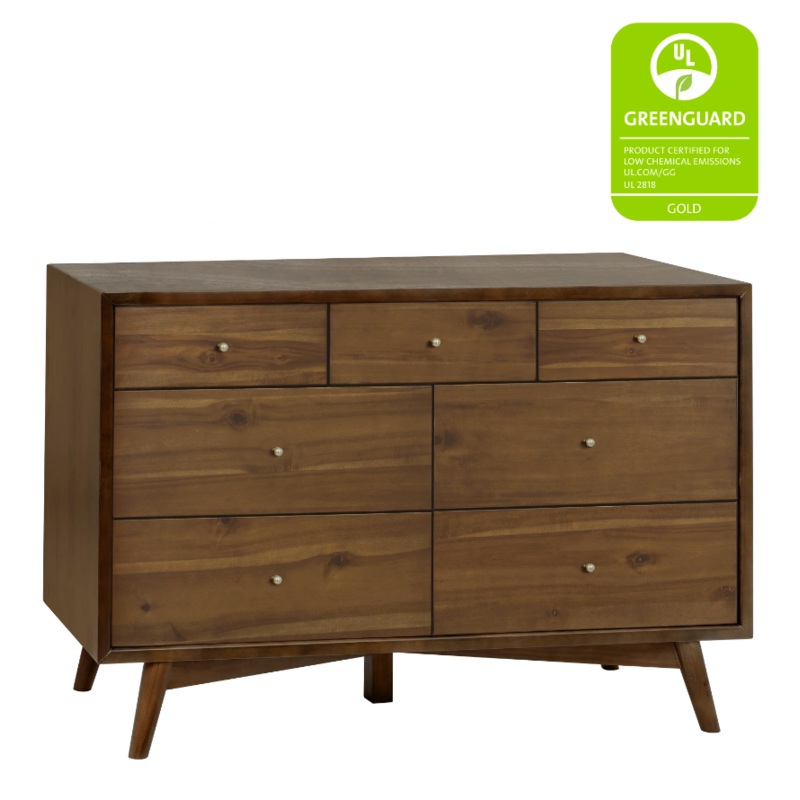 Babyletto Palma 7-Drawer Assembled Double Dresser Natural Walnut