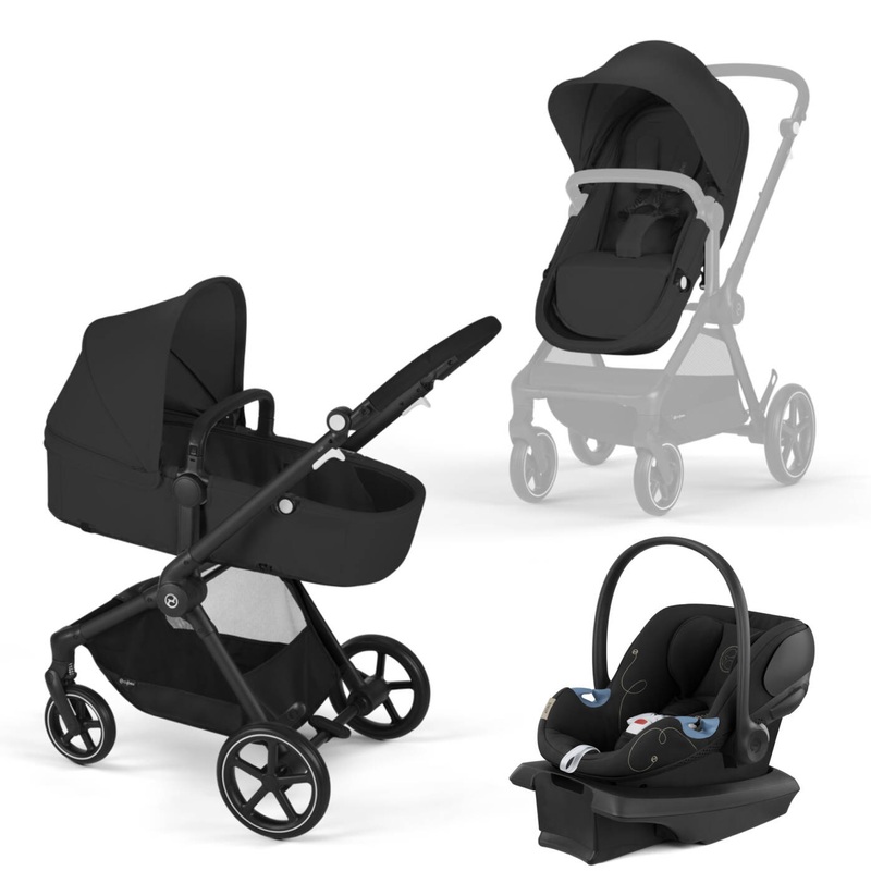 CYBEX Eos and Aton G Travel System R Black Moon Black