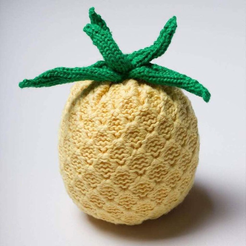 Estella Pineapple Organic Rattle Baby Toy