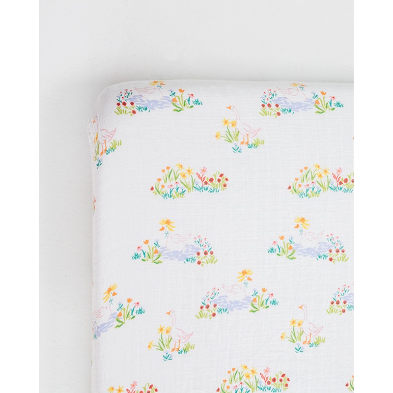 Garden Goose Crib Sheet