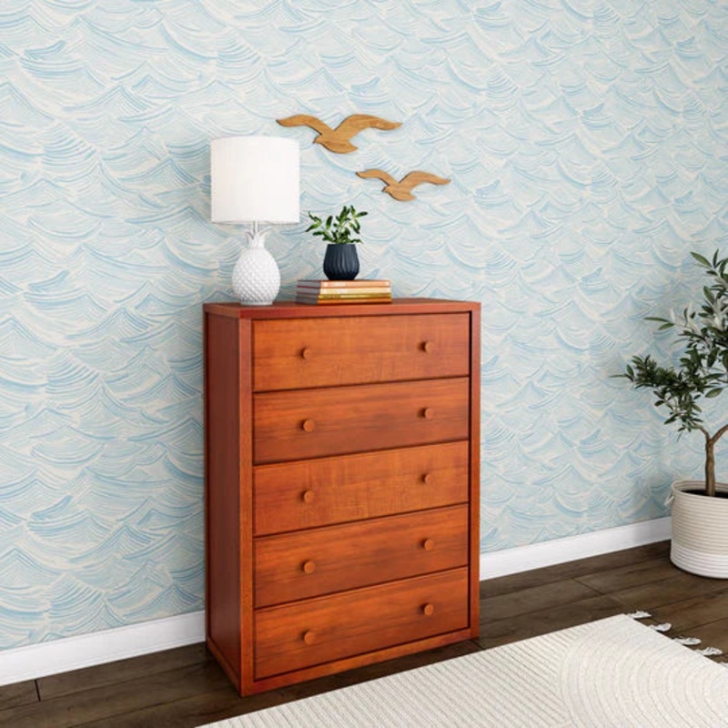 Maxtrix 5 Drawer Dresser Chestnut