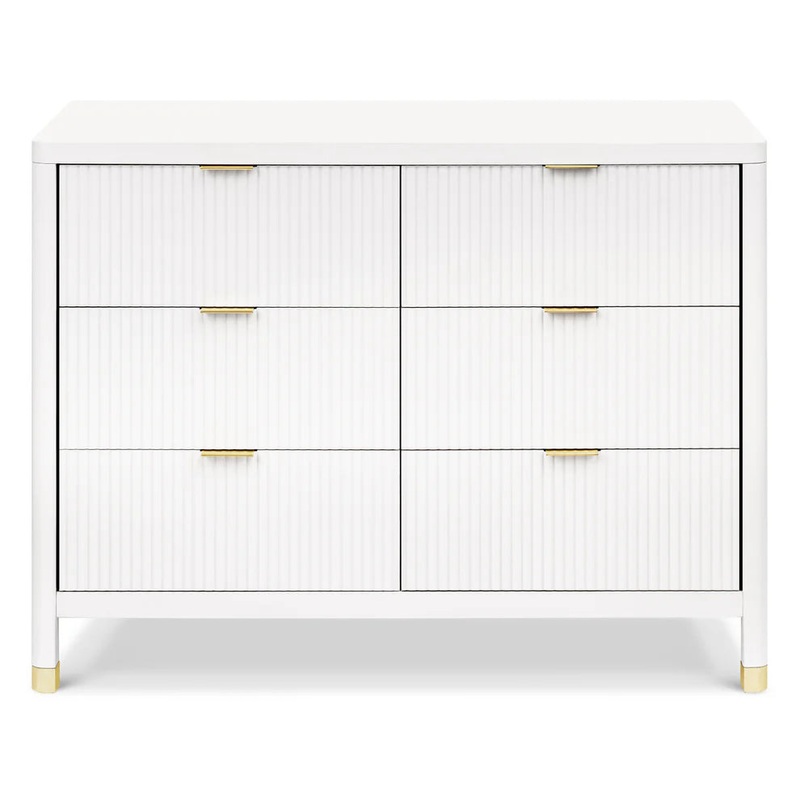 Namesake Brimsley Tambour Assembled 6 Drawer Dresser Warm White