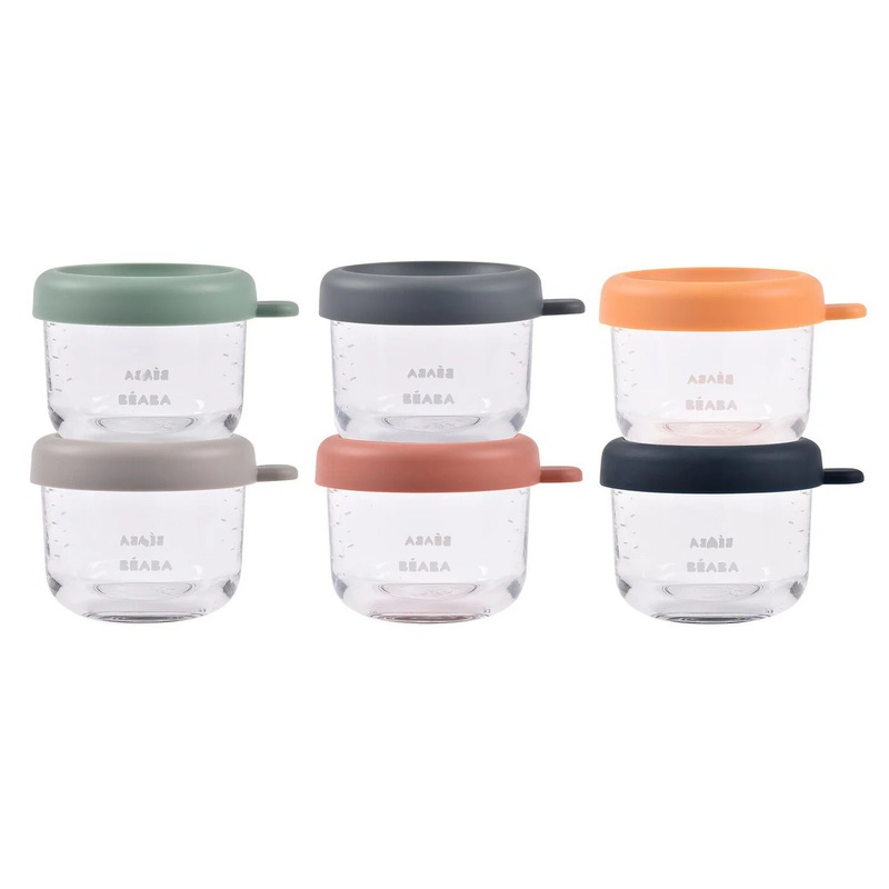 Beaba Set of Six 5 oz baby Food Jars – Sunrise