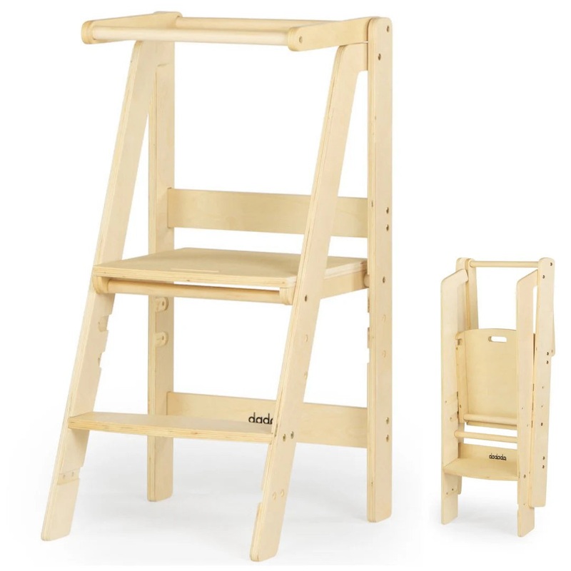 Folding Toddler Tower Natural