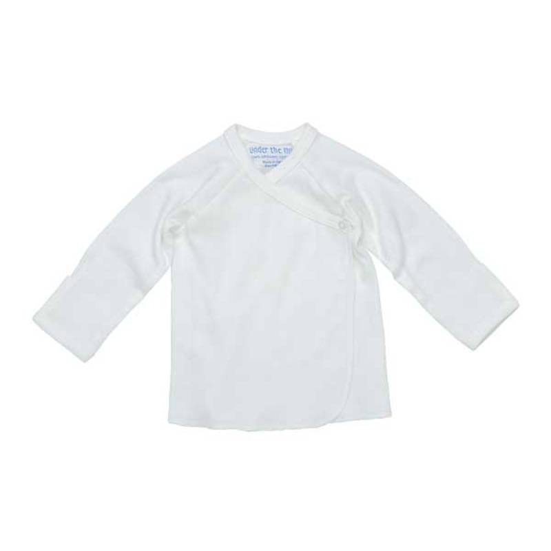 Under The Nile Long Sleeve Side Snap T-Shirt – Off White 3-6 months