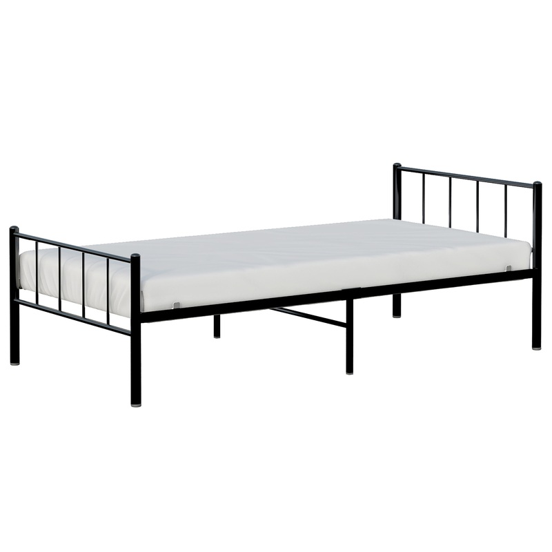 BK Furniture Austin Metal Twin Bed Black