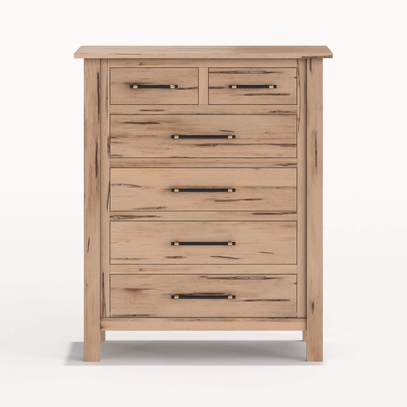 Milk Street Baby Tiegen 6-Drawer Tall Chest Granola Champagne Bronze
