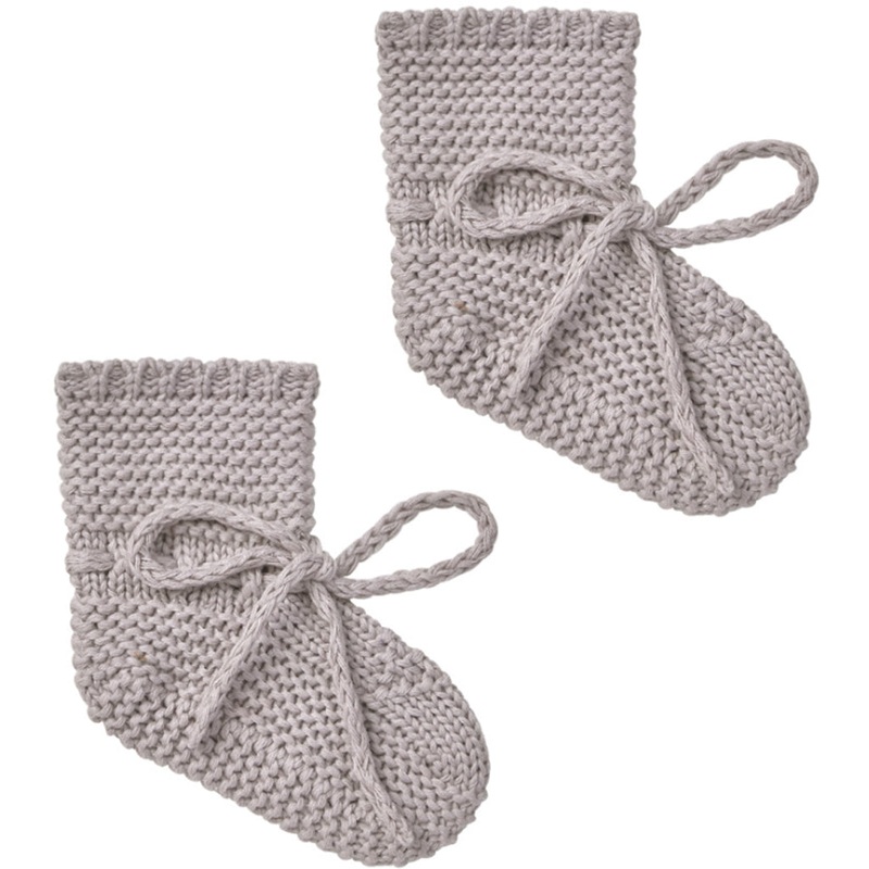 Organic Knit Booties Lavender 0-3 Months