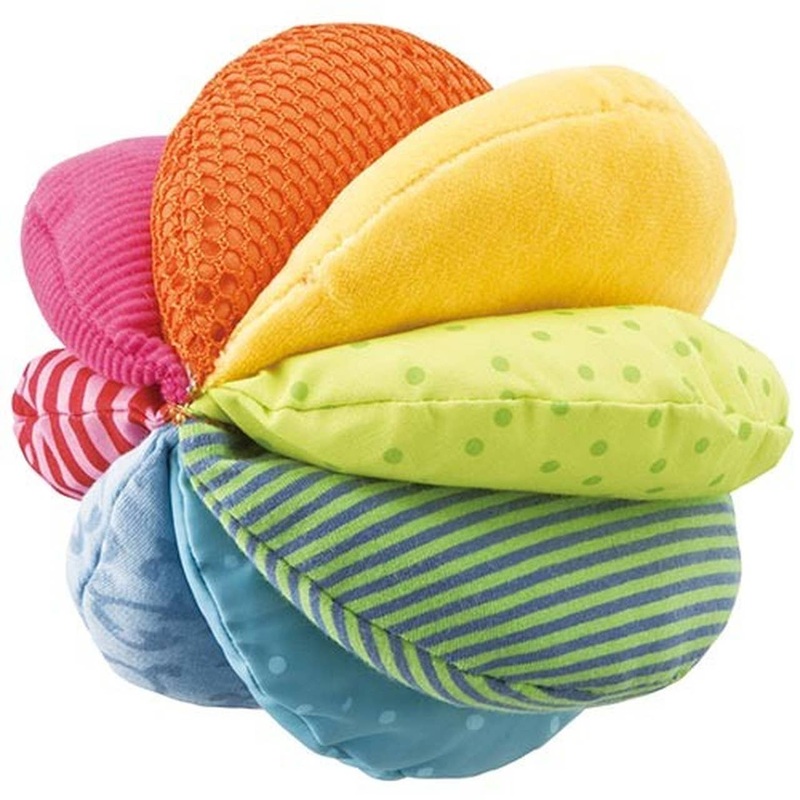 Rainbow Fabric Baby Ball  Soft Sensory Play Toy for Infants
