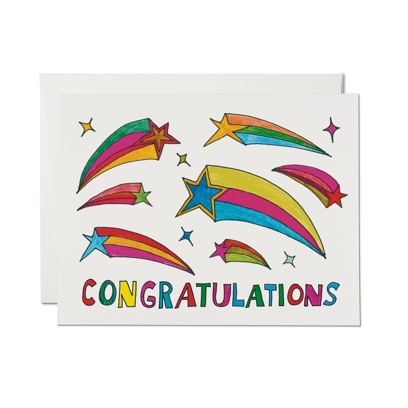 Shooting Star Congrats greeting card Single