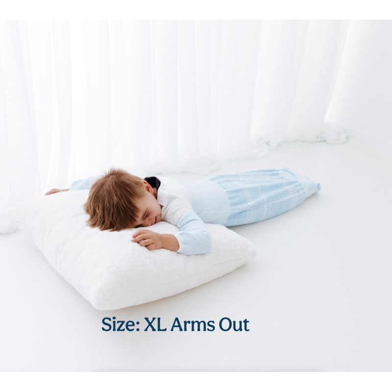 Swaddelini Blue Arms Out Long Sleeve Sleep Sack Arms Out Long Sleeve Small (12lbs – 18lbs)