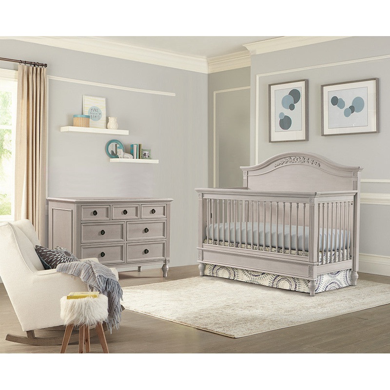 Westwood Viola 2 Piece Nursery Set in Lace – Crib and 7 Drawer Dresser