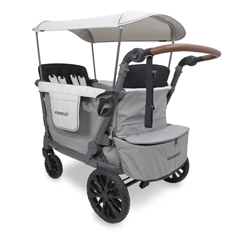 WonderFold L4 Quad Stroller Wagon Black