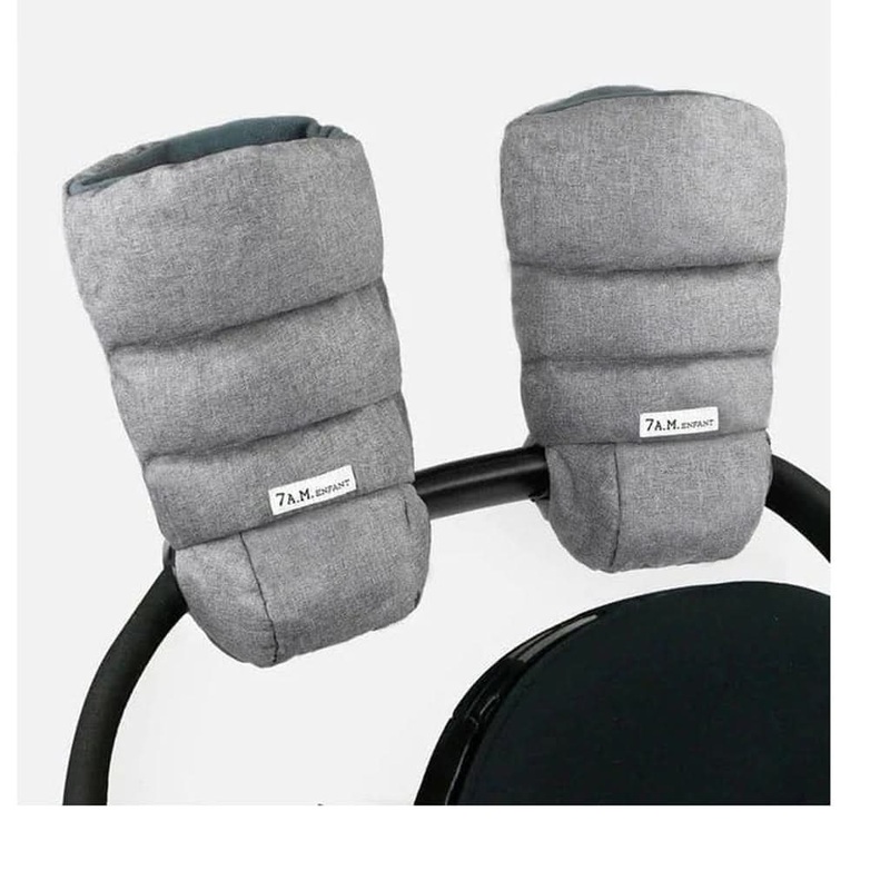 7 AM Enfant Adult Warmmuffs Stroller Gloves with Universal Fit Heather Grey
