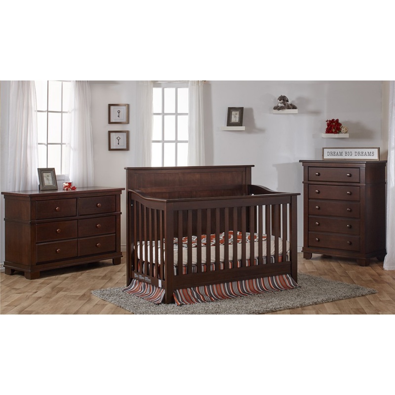 Pali Napoli Flat Top Convertible Crib and Dresser Set – Mocacchino Mocacchino