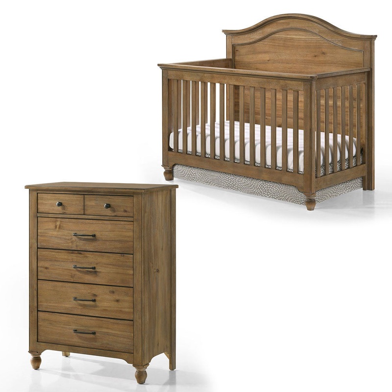 Westwood Highland 2 Piece Nursery Set in Sand Dune – Crib and Chest