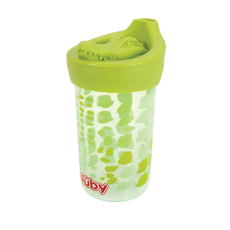 3D Character Soft Spout Sippy Cup | Green Alligator
