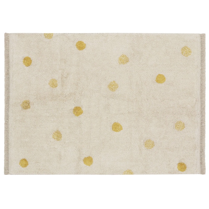 Hippy Dots Washable Rug Honey