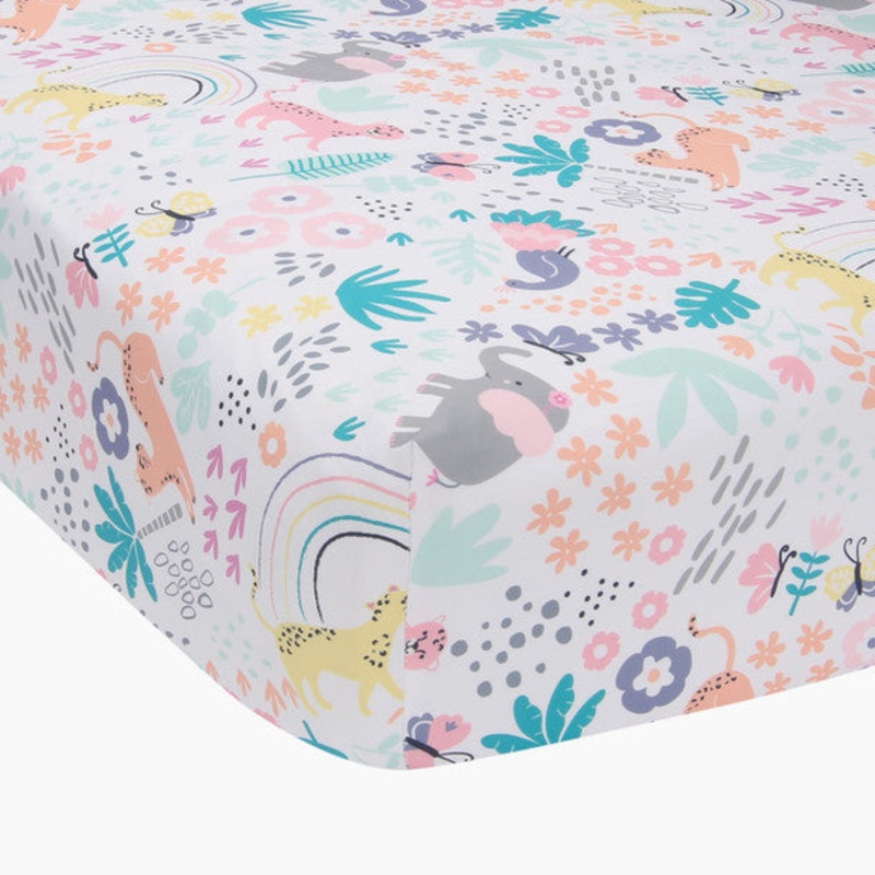 Bedtime Originals Rainbow Jungle Sheet
