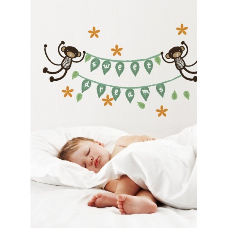 Monkey Banner Wall Stickers