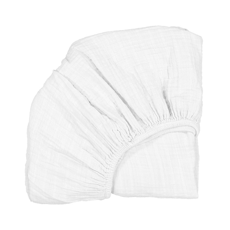 Charlie Crane White Fitted Sheet for KUKO Moses Basket and KUMI Crib