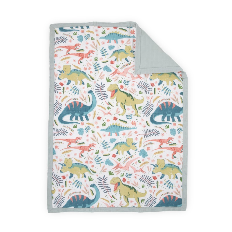 Cotton Muslin Toddler Comforter – Boho Dino Boho Dino