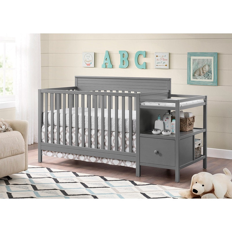 Oxford Harper 4 In 1 Crib And Changer Dove Gray