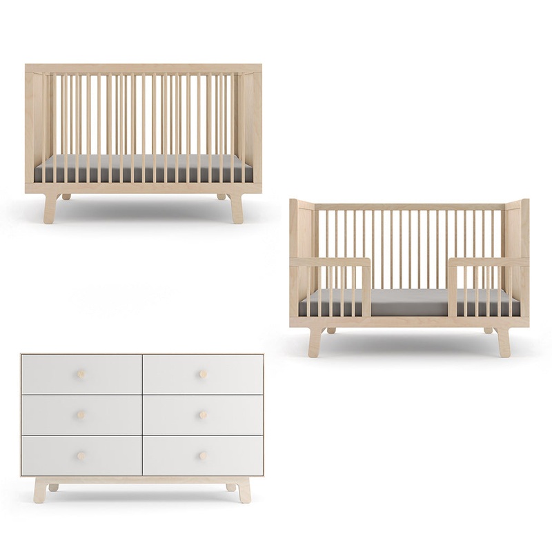 Sparrow Collection Complete Nursery Birch 3 Drawer