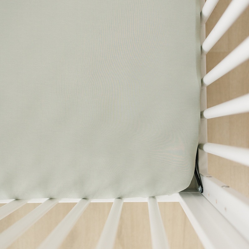 Bamboo Stretch Crib Sheet | Sage