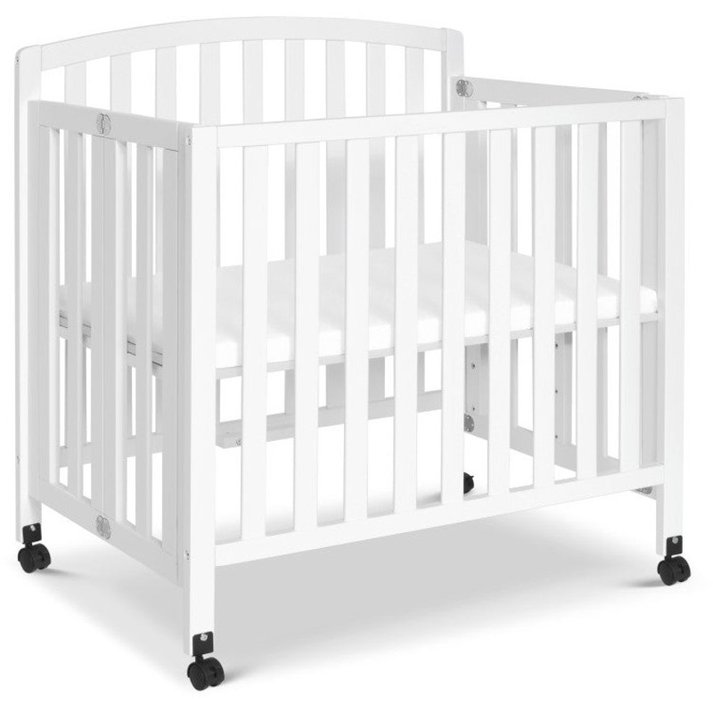 DaVinci Dylan Folding Portable 3-in-1 Mini Crib and Twin Bed White