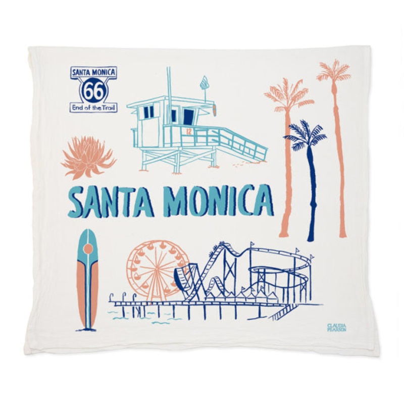 Santa Monica Tea Towel