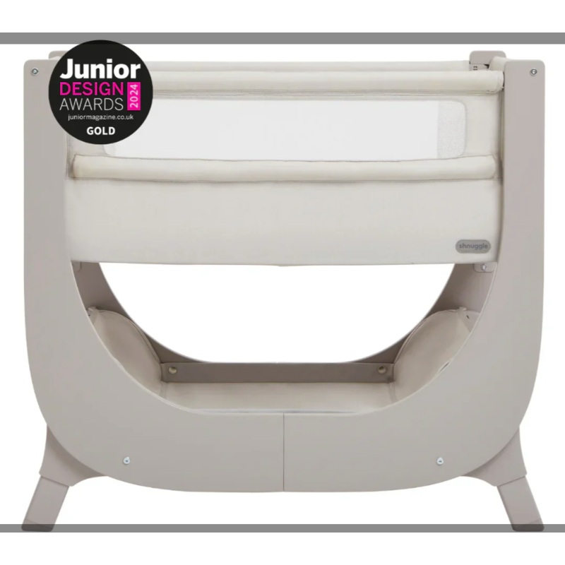 Shnuggle Air Lite Bedside Bassinet | Height Adjustable Baby Bed with Mattress