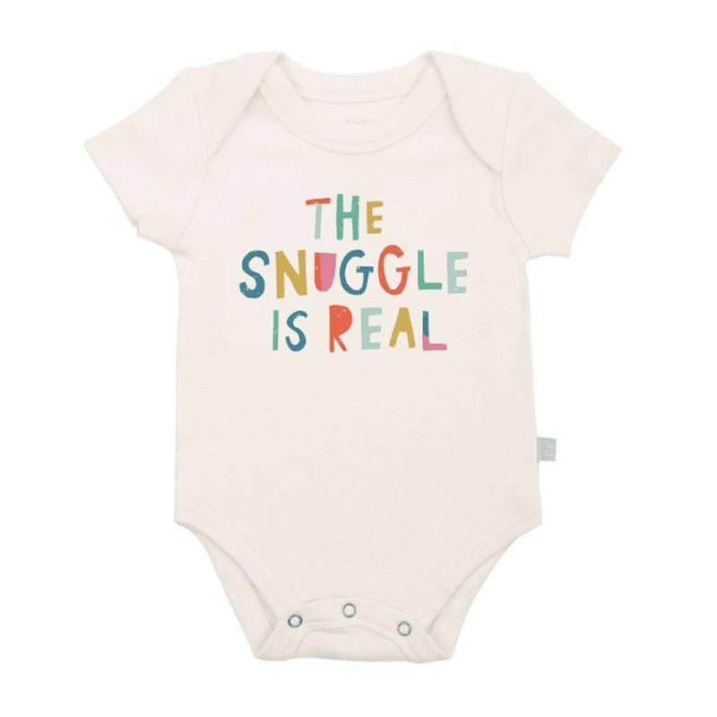 Finn & Emma Short Sleeve Graphic Bodysuit, Snuggle is Real 0-3 Months