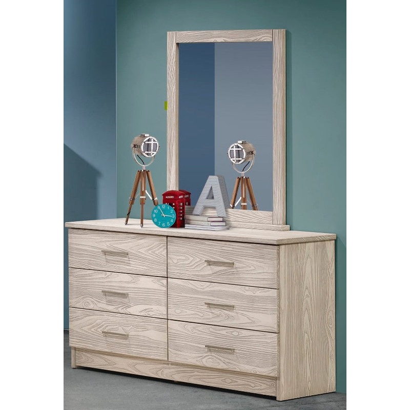 Innovations 6 Drawer Double Dresser in Birch Dresser