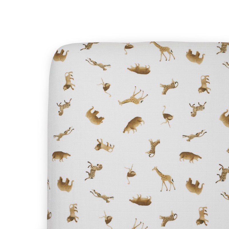Organic Cotton Muslin Crib Sheet – Animal Crackers Animal Crackers