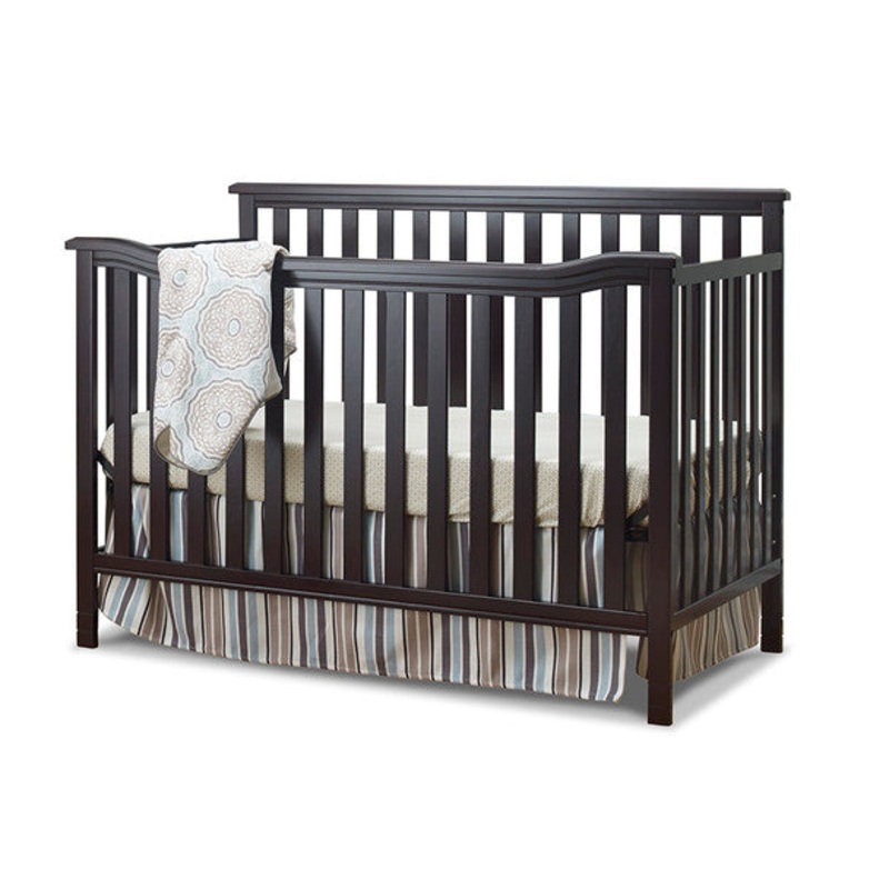 Sorelle Berkley Flat Top Crib in Espresso