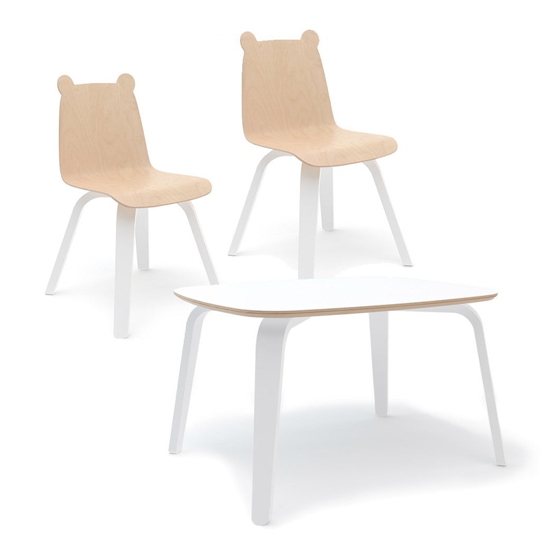Bear Play Chairs + Table Set Birch