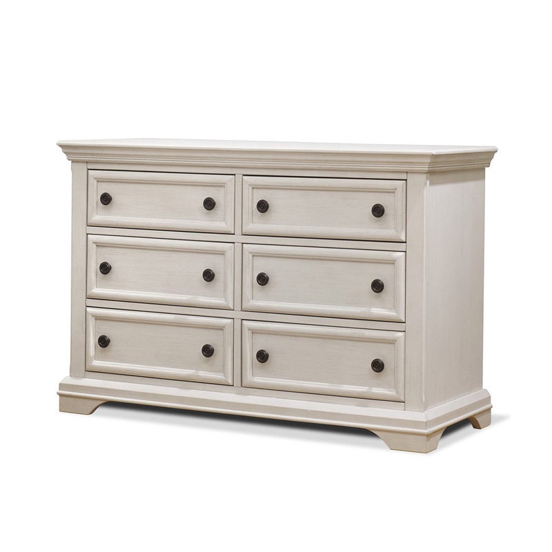 Fawn Baby Glacier Double Dresser in Brushed Ivory
