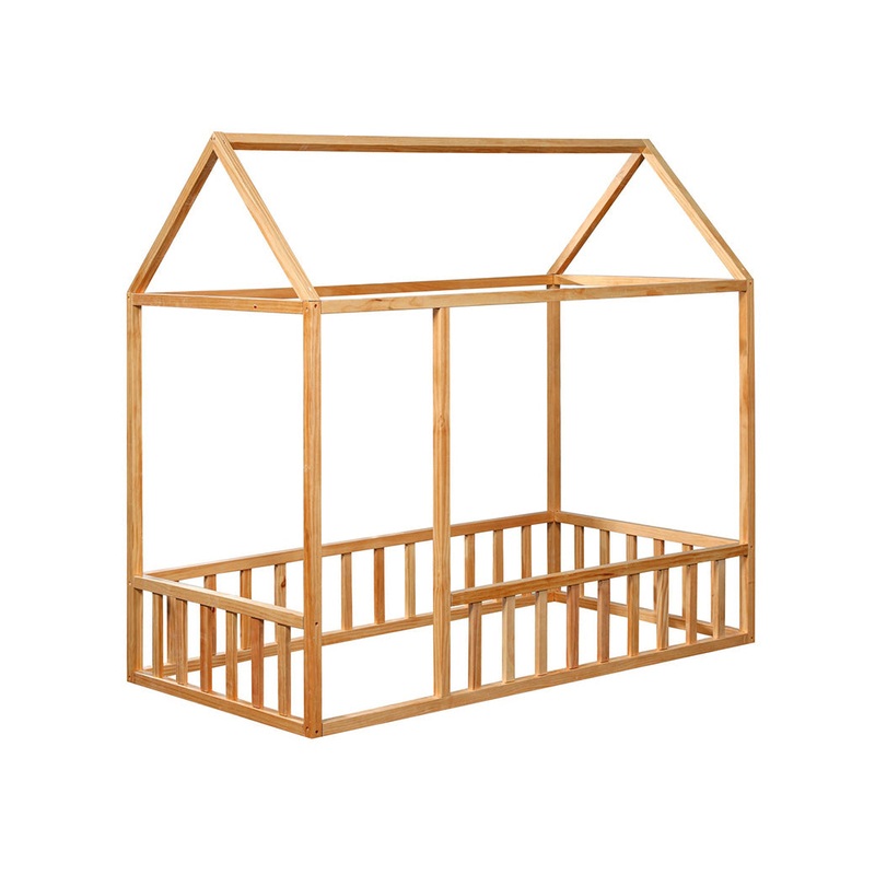 Montessori House Bedframe Crib With Rails