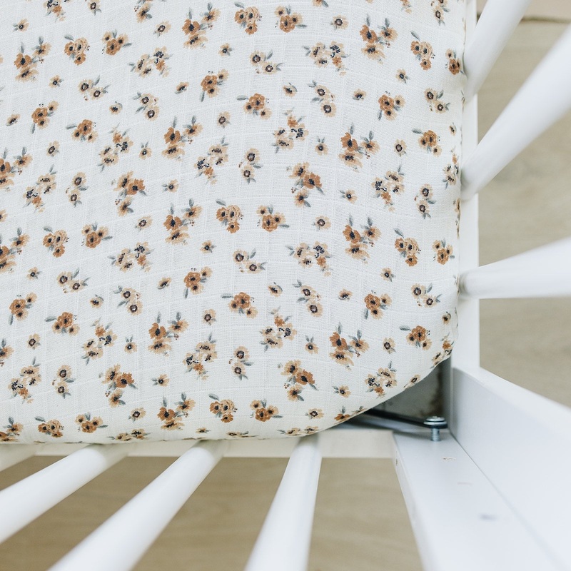Muslin Crib Sheet | Autumn Bloom